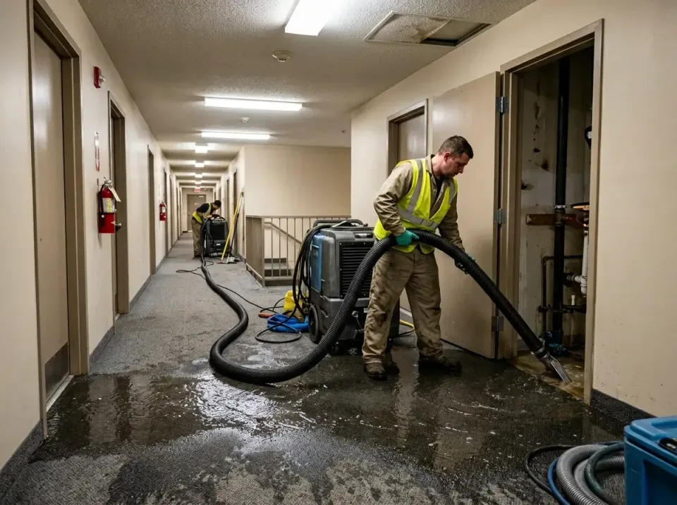 multi-unit-apartment-hallway-f-005 — frequently asked questions, Emergency Burst Pipe Water Extraction & Removal in Calvert…